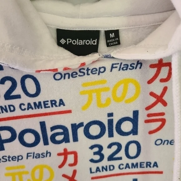 Polaroid White Hooded‎ Sweatshirt - Picture 2 of 5